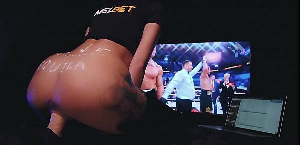  Brunette Riding on Dildo and Bets on Fedor Emelianenko at Melbet Bookmaker